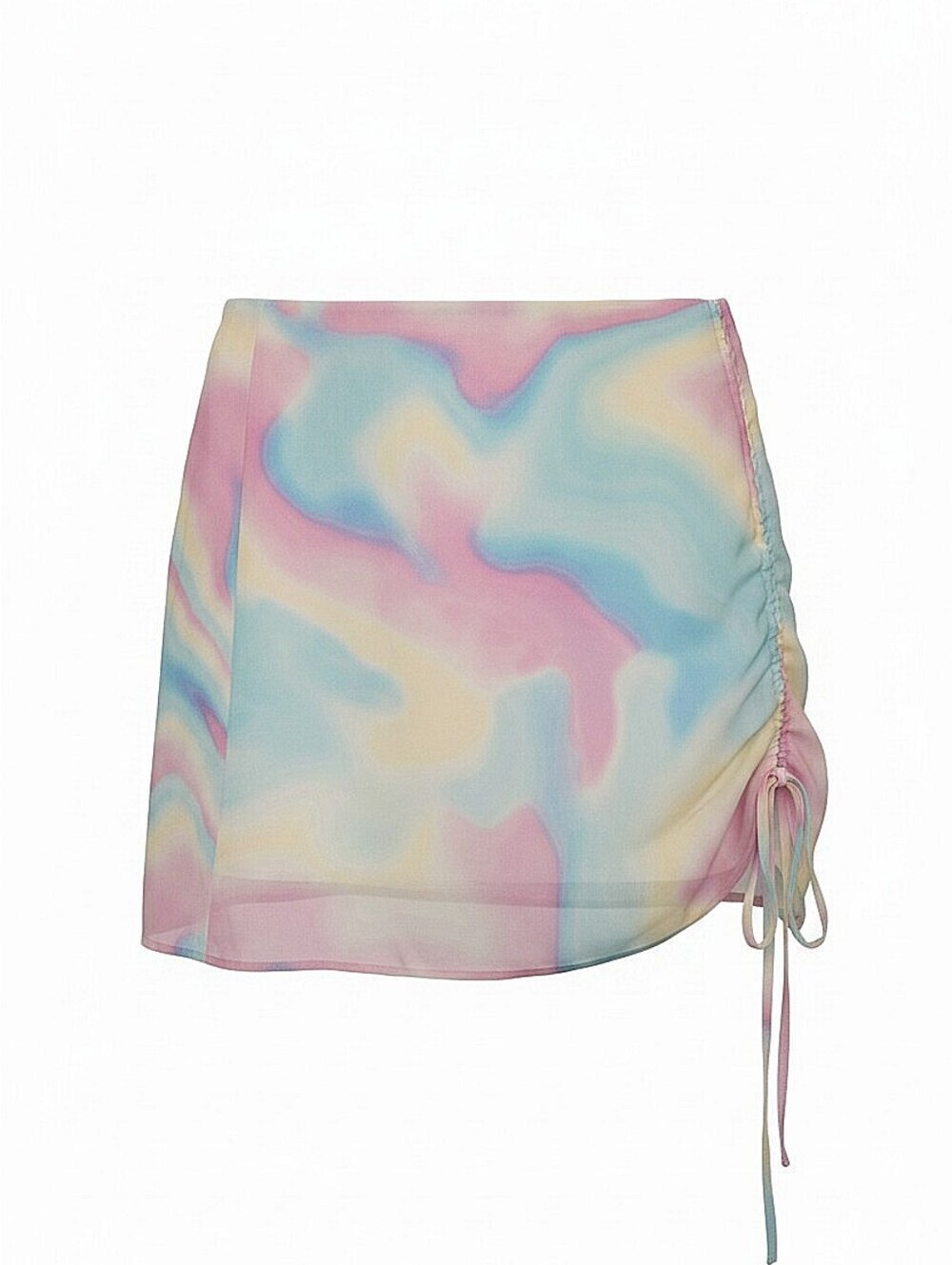 NWT! Bershka Pastel Tie-Dye Ruched Side Mini Skirt
